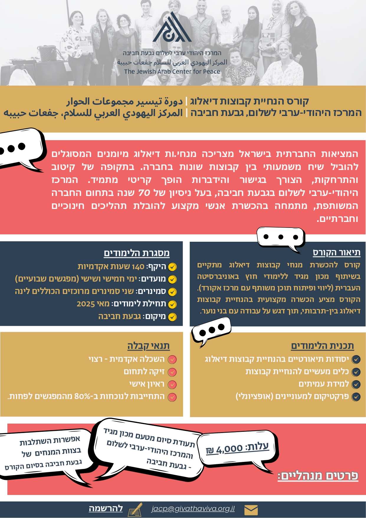 دعوة للمشاركة في دورة موجّهي المجموعات الحواريّة